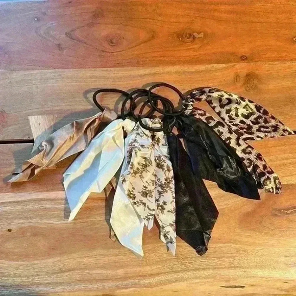 Shimmer Hair Scarves Scrunchies Five - Picture 5 of 8